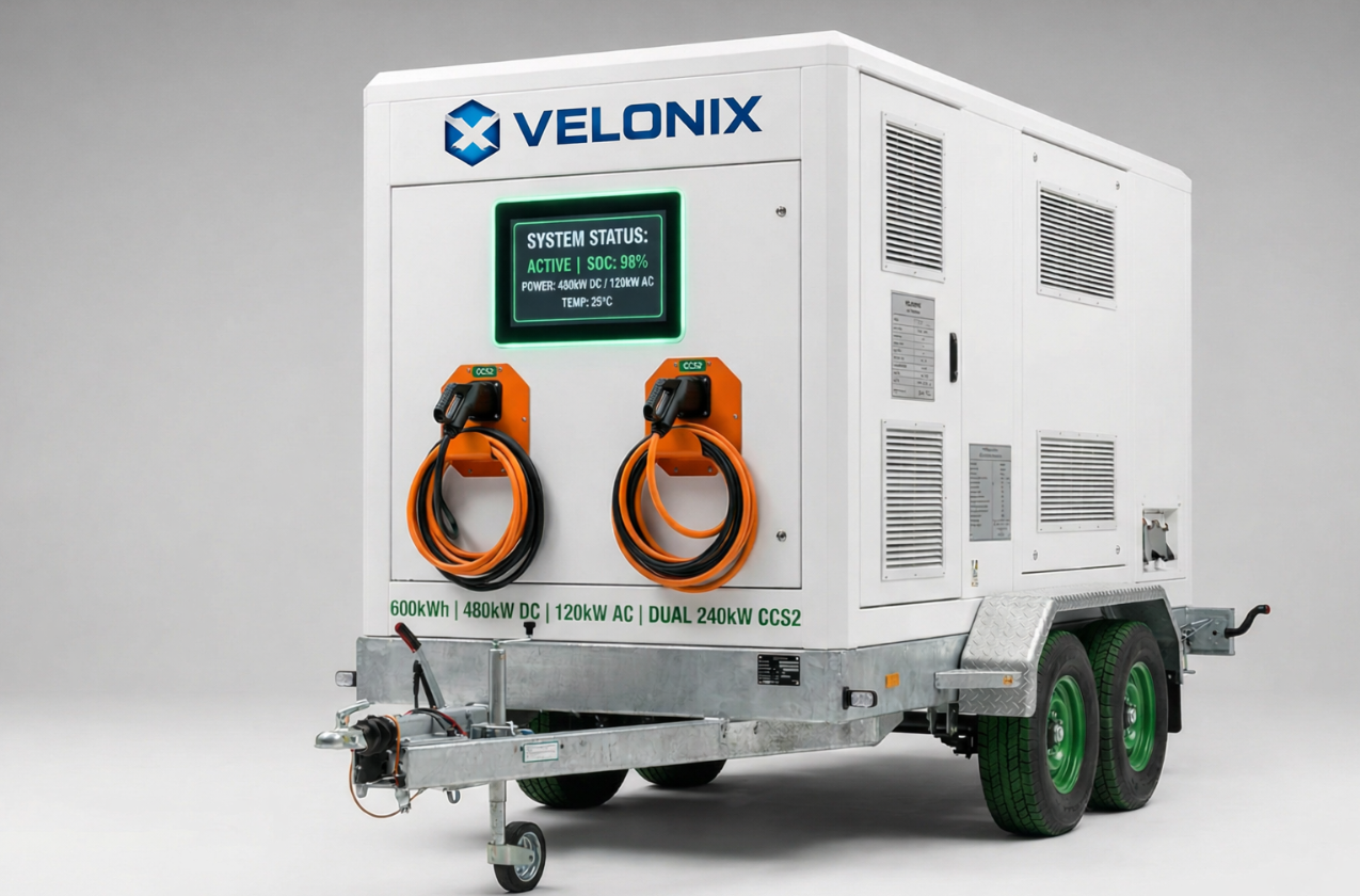 Mobile ev charge station 600KW